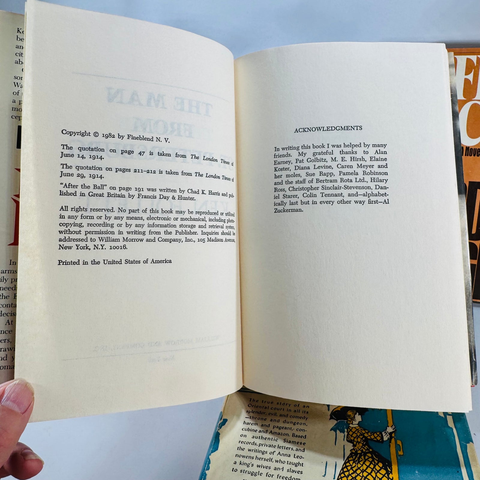 Vintage Fiction Bundle — Anna and the King of Siam (1944), The Man from St. Petersburg (1982), The Prodigal Daughter (1982) | Historical & Political Novels