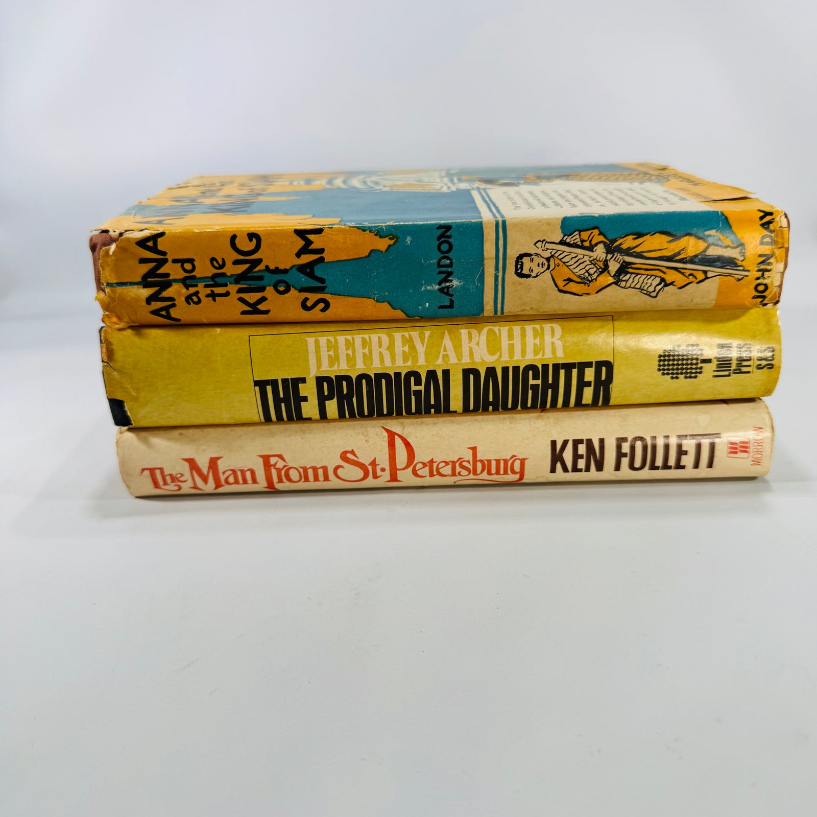 Vintage Fiction Bundle — Anna and the King of Siam (1944), The Man from St. Petersburg (1982), The Prodigal Daughter (1982) | Historical & Political Novels