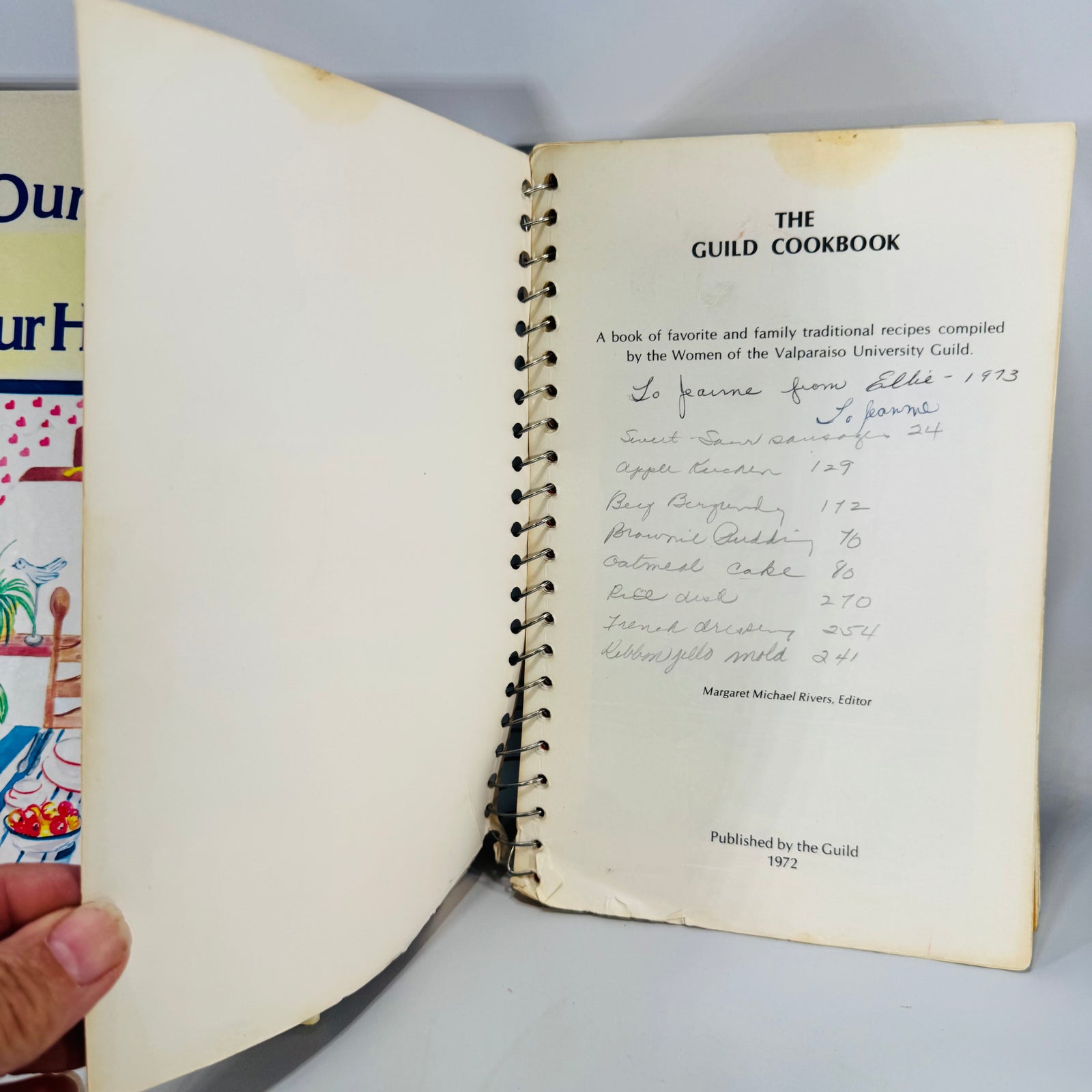Southwest Airlines & Valparaiso University Guild Community Cookbooks (1972 & 1986) – Vintage Community Recipes Bundle