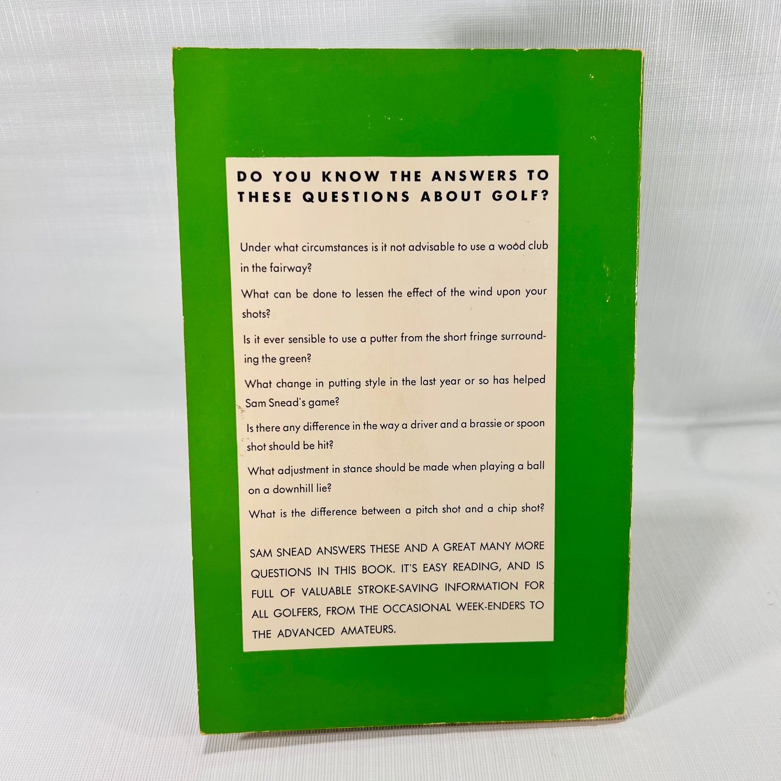 Slammin' Sam an Autobiography 1986Donald I Find Inc and How to Hit a Golf Ball 1950 Garden City Books