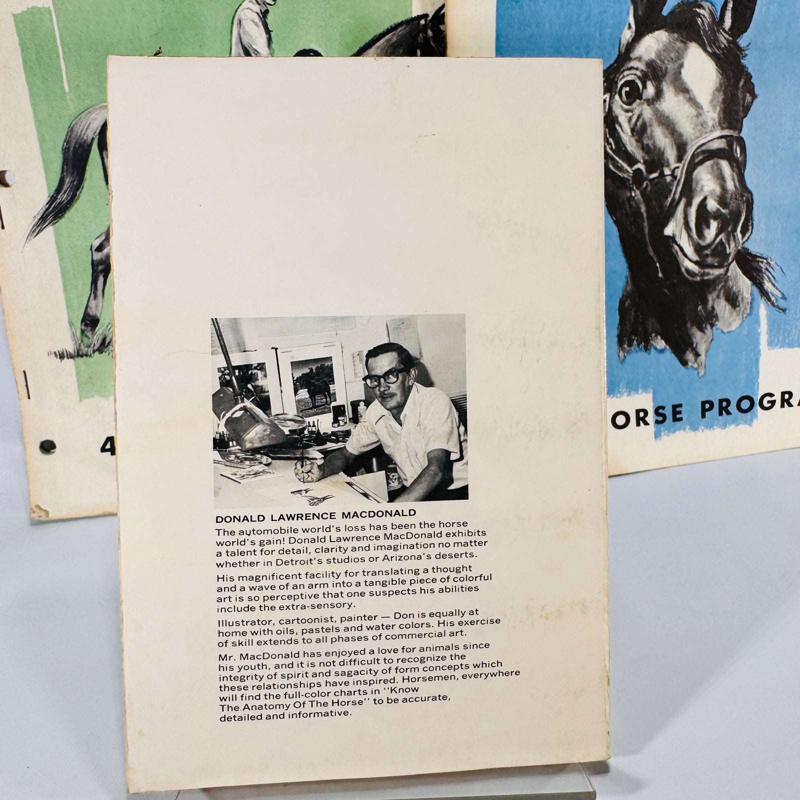 Set of Three Vintage Horse Books – Equine Anatomy & 4-H Horse Program Guides