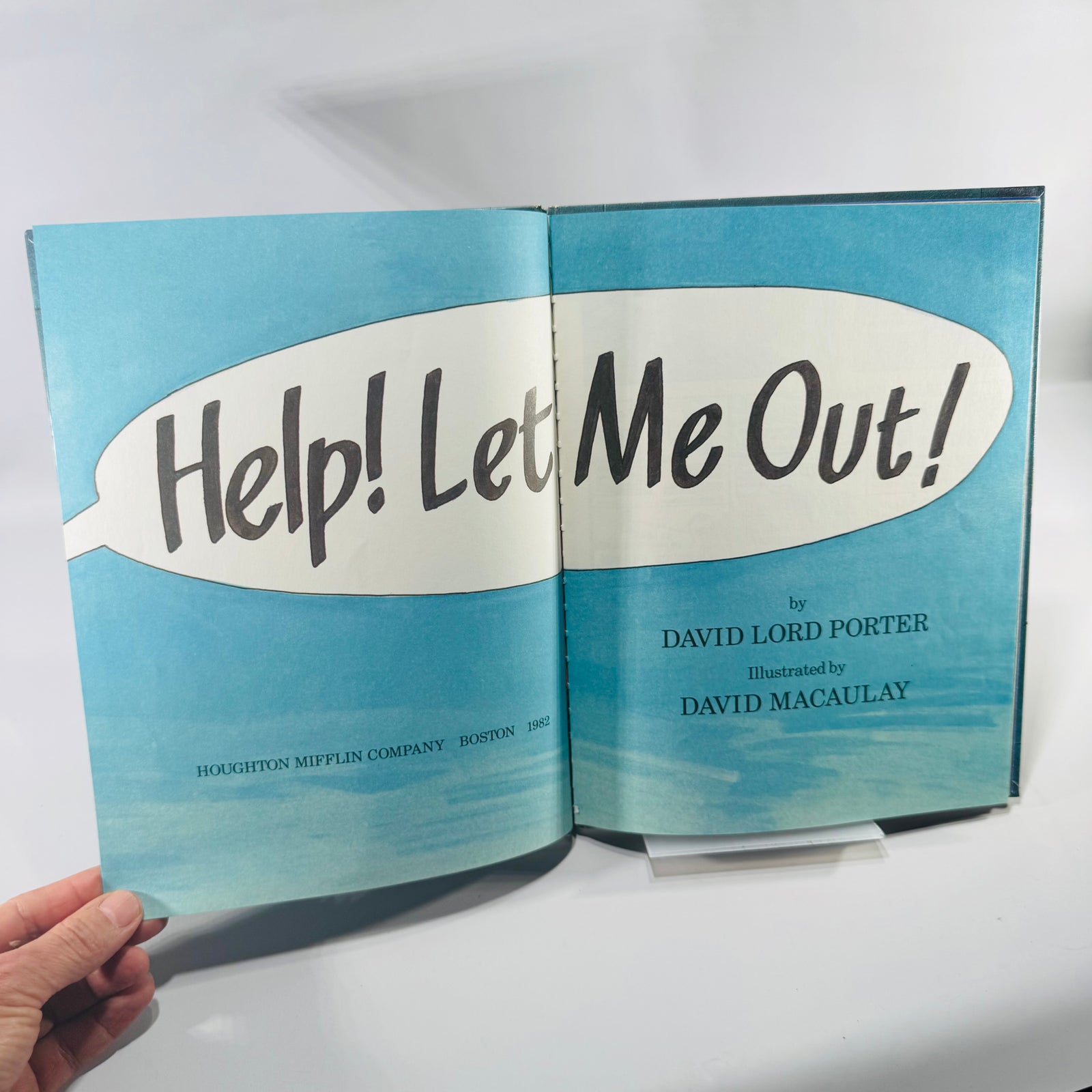 Vintage David Macaulay Picture Book Help! Let Me Out! David Lord Porter Hardcover 1982