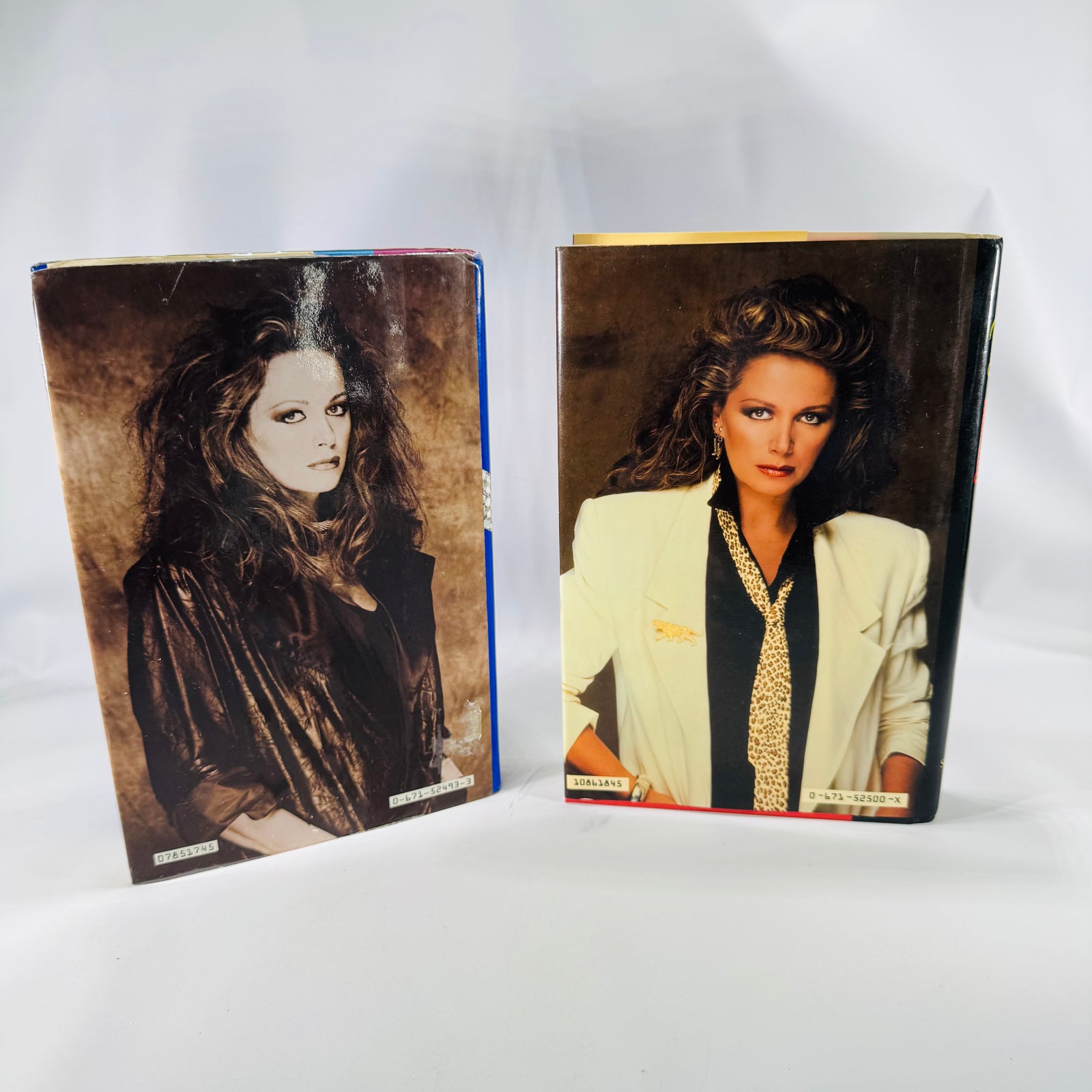 Jackie Collins 1980s Women’s Fiction Bundle — Lucky & Hollywood Husbands (1985–1986) — Simon & Schuster | Vintage Glam Fiction, Romance