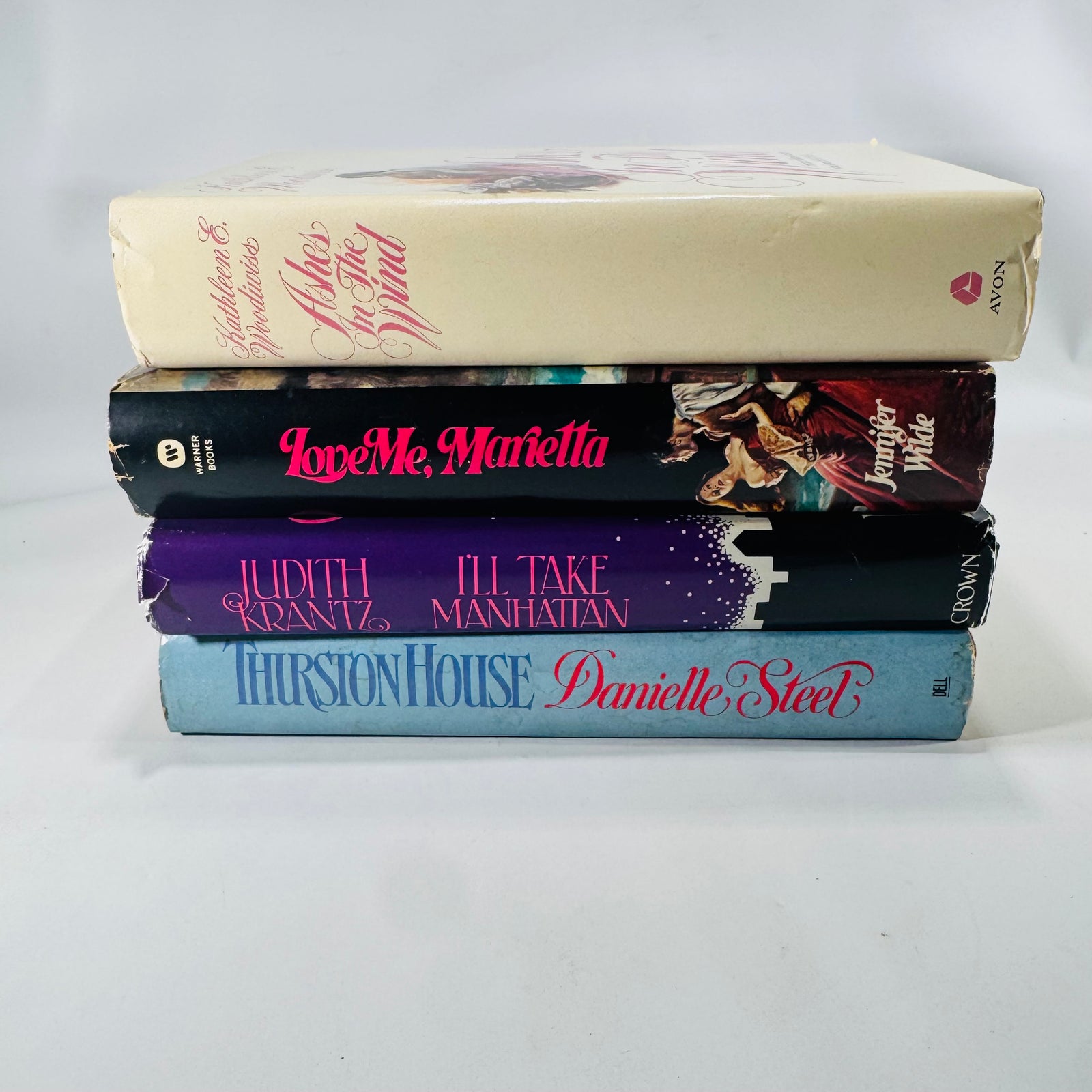 Vintage Women’s Fiction & Historical Romance Bundle (1980s) — Woodiwiss, Krantz, Steel, Wilde | Dust Jackets, Book Club Editions, Women’s Fiction
