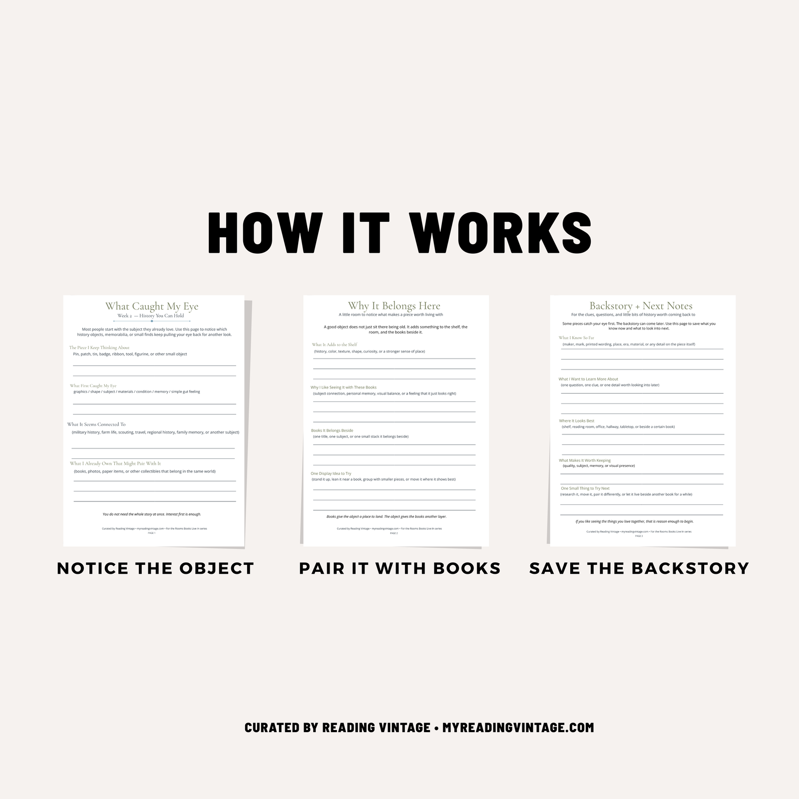 History You Can Hold | Books + Memorabilia Printable PDF