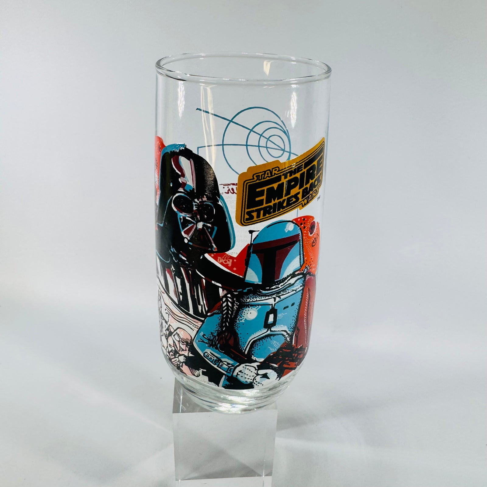 1980 Star Wars Empire Strikes Back Darth Vader Boba Fett Glass
