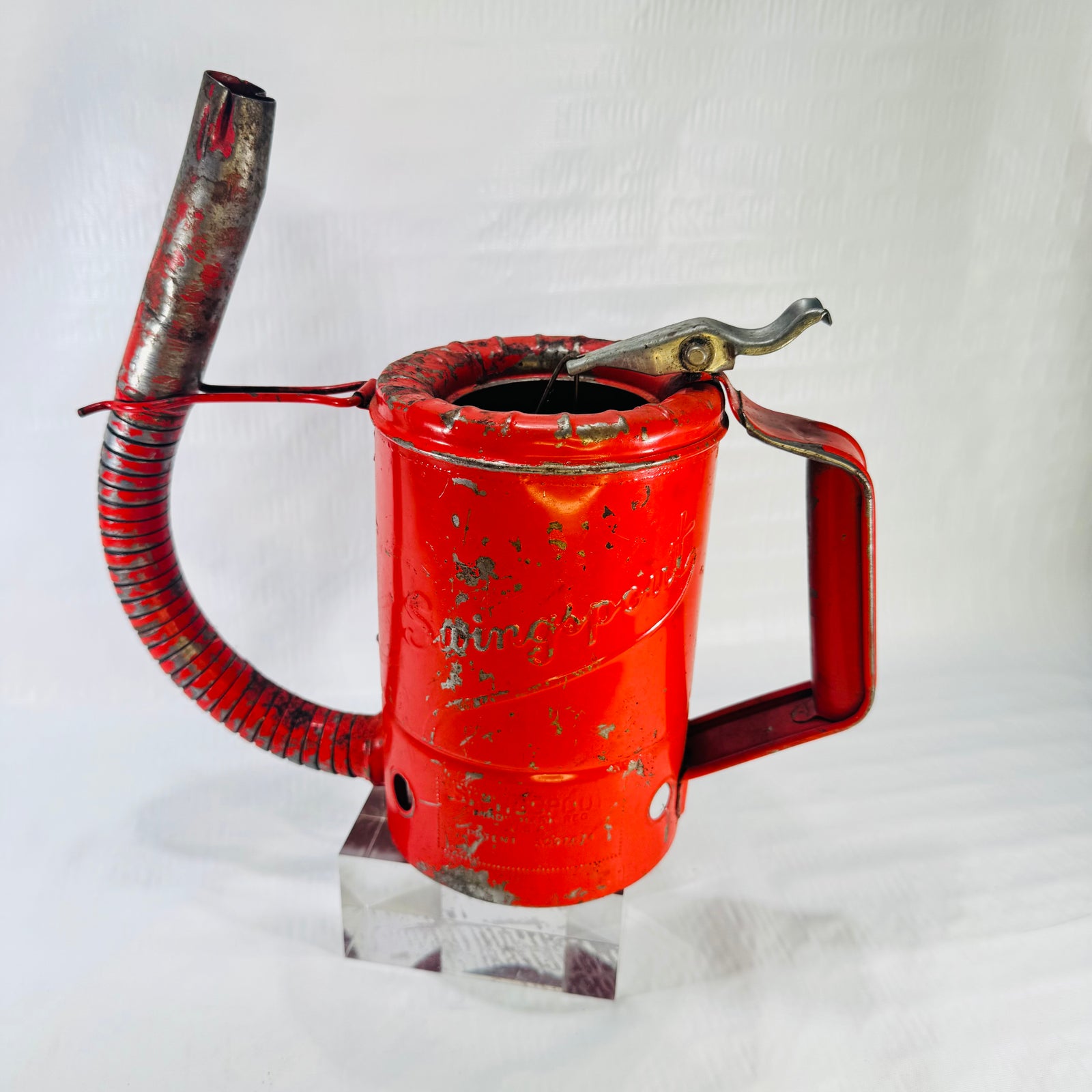 Swingspout Oil Can Red Flexible Spout Missing Lid