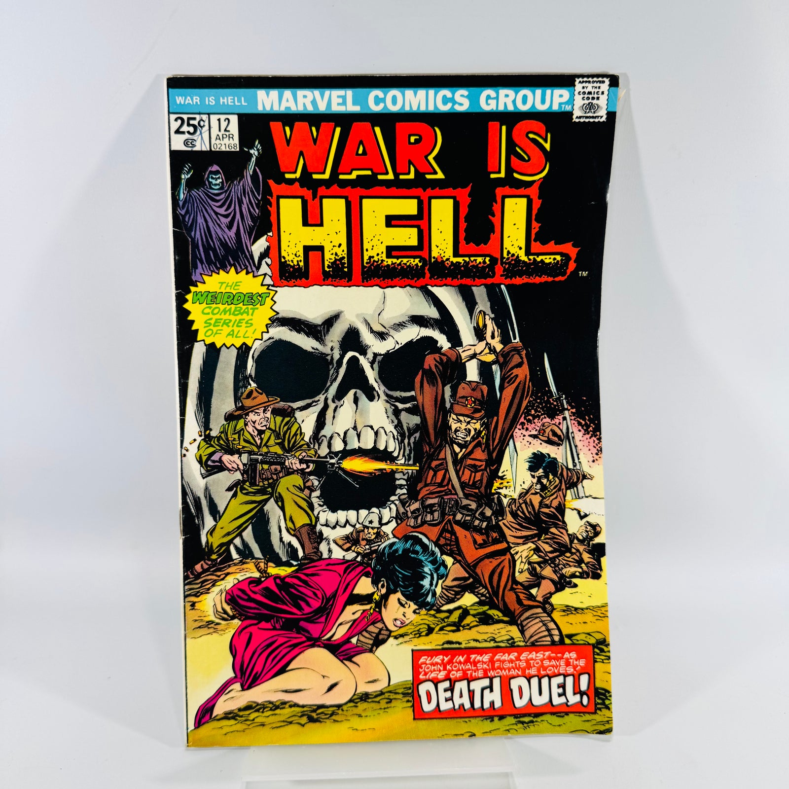 Bronze Age War Horror Comic — War Is Hell #12 (April 1975) — Chris Claremont, Don Perlin | Death Cover, Marvel, War Horror Comic