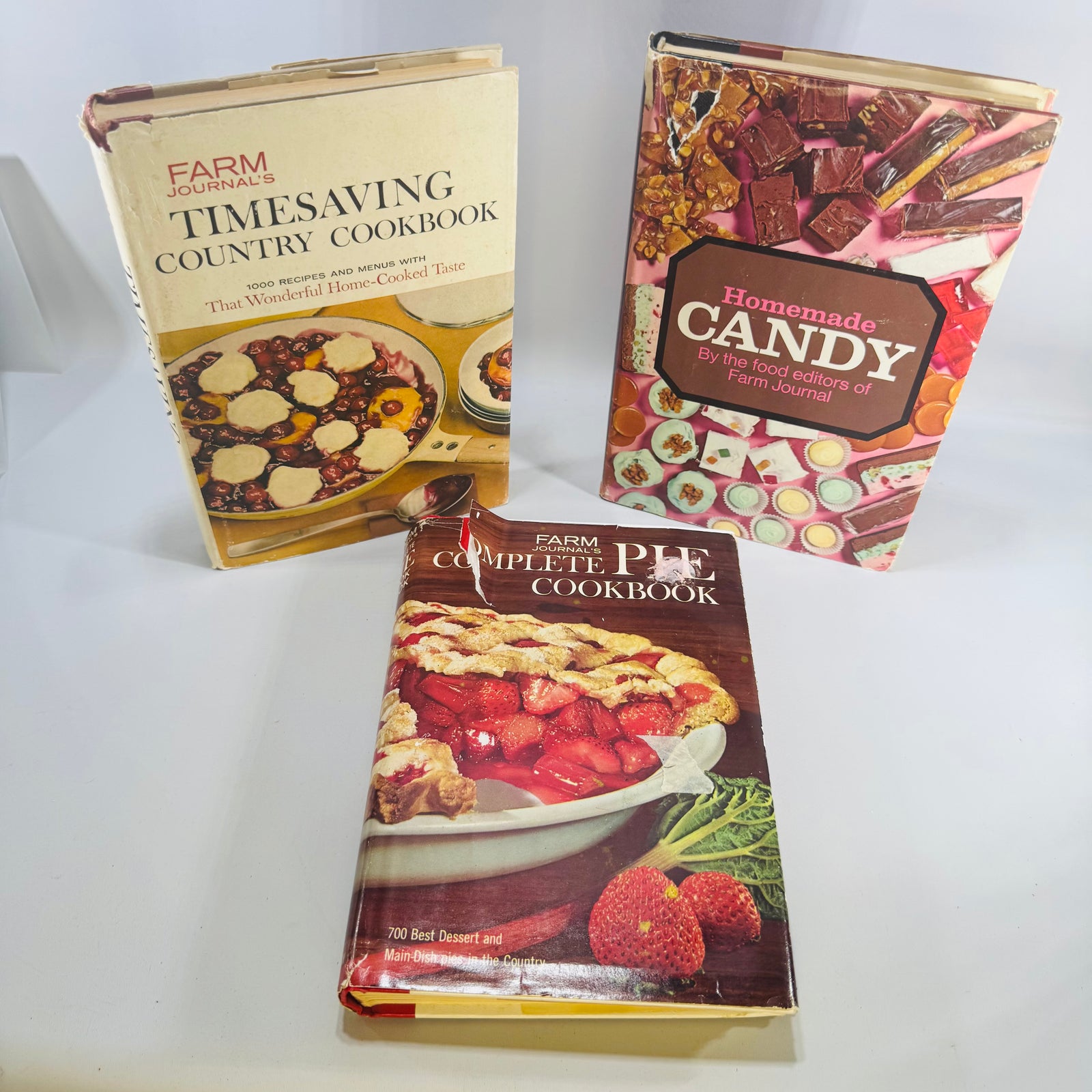 Farm Journal Cookbooks Bundle — Timesaving, Pie & Candy (3 Books with Dust Jackets)