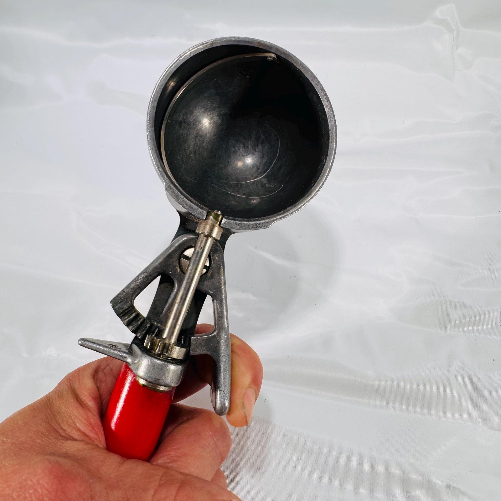 Close-up showing gear mechanism in action