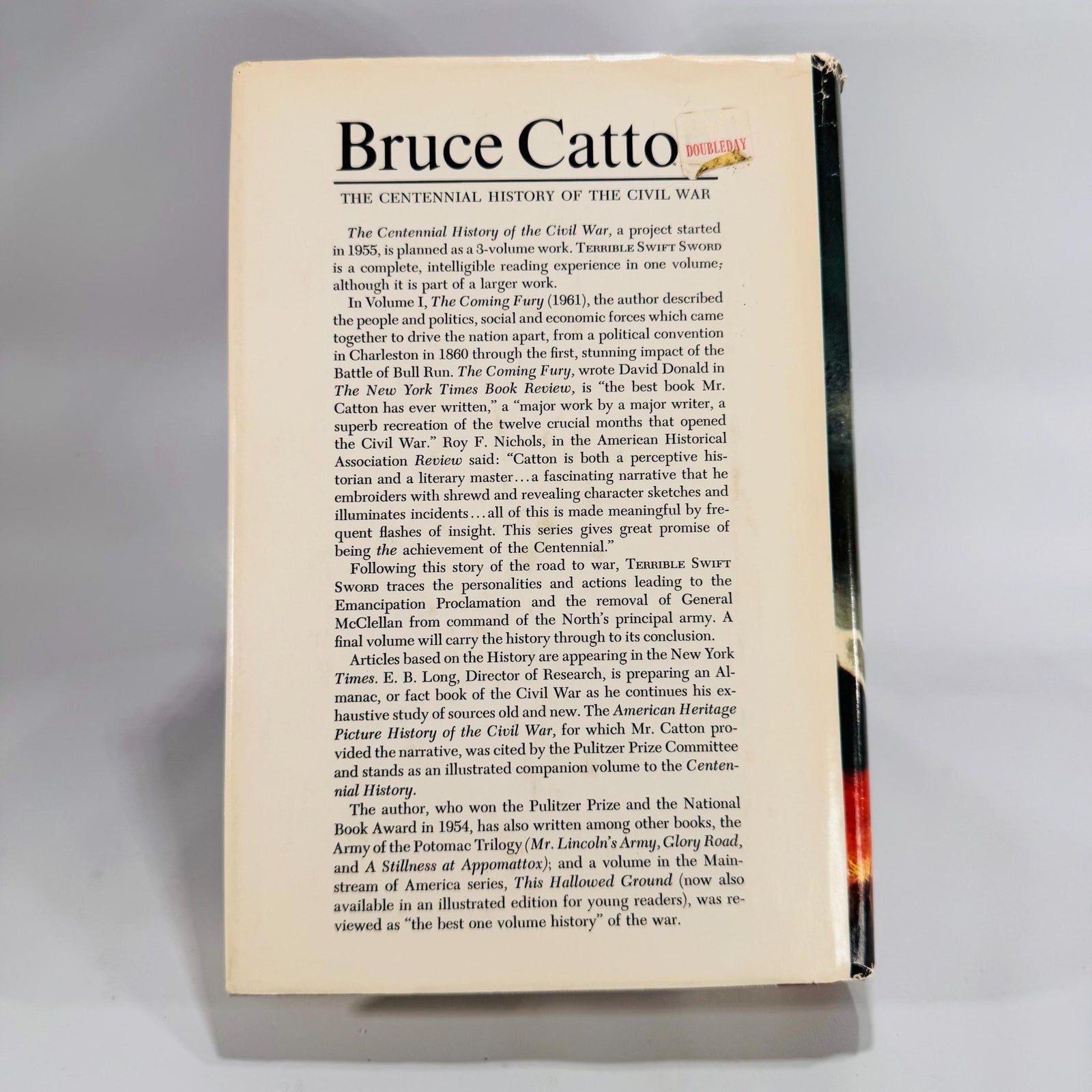 Terrible Swift Sword by Bruce Catton (1963) – Civil War History, Doubleday HC w/ Dust Jacket, Maps, Volume Two