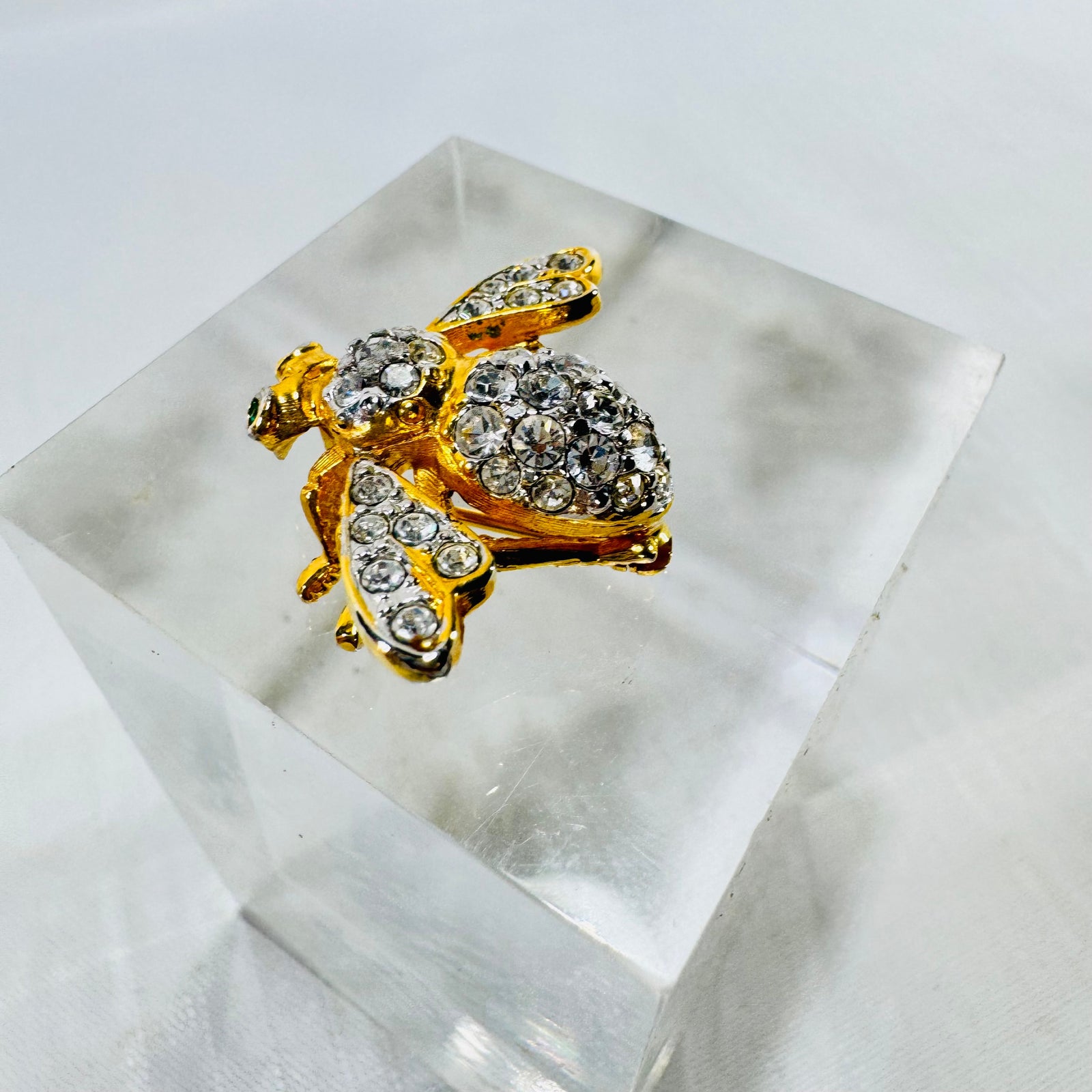 Joan Rivers Classics Collection bee brooch viewed from opposite angle