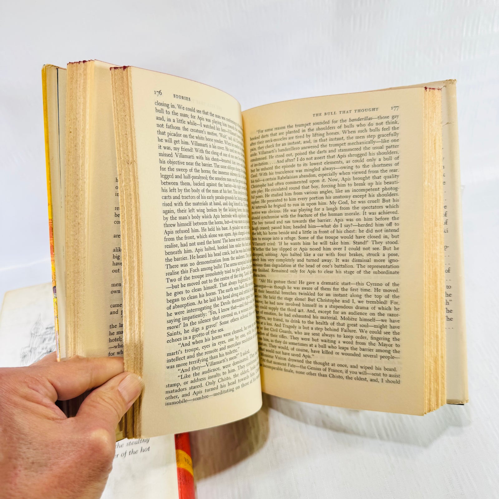 The Bull That Thought text across pages 176 and 177