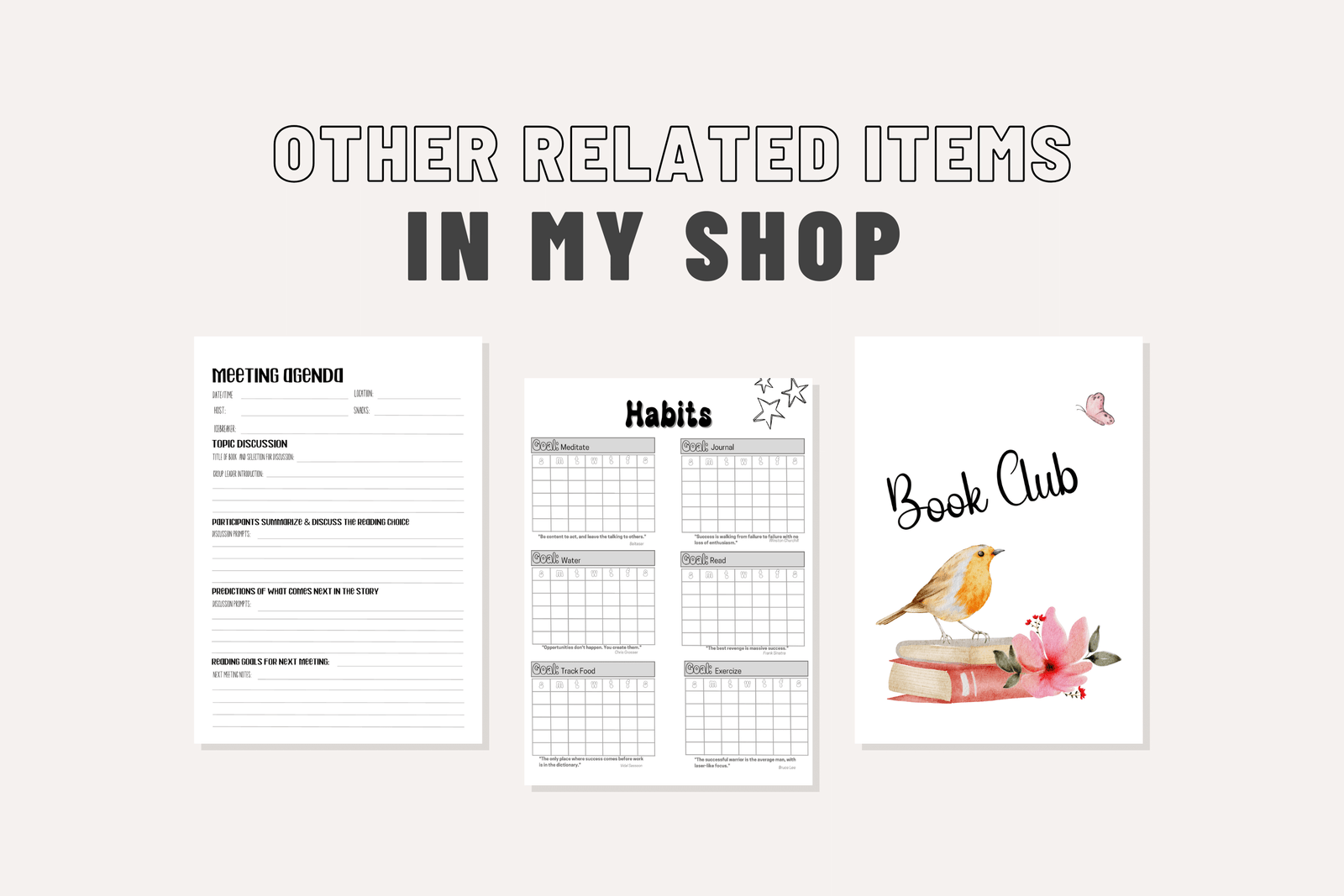 FREE Digital Reading Log Printable Page PDF Letter Size