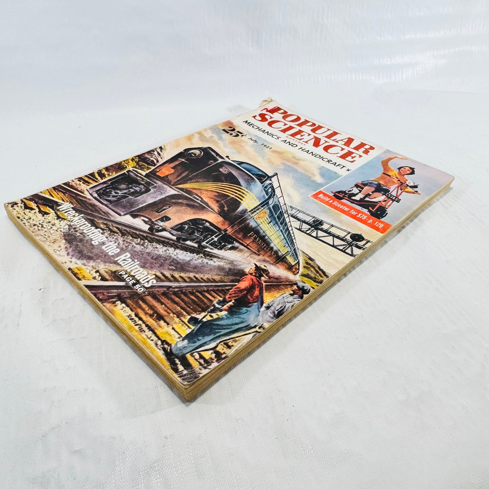 Popular Science Monthly July 1951 front angle