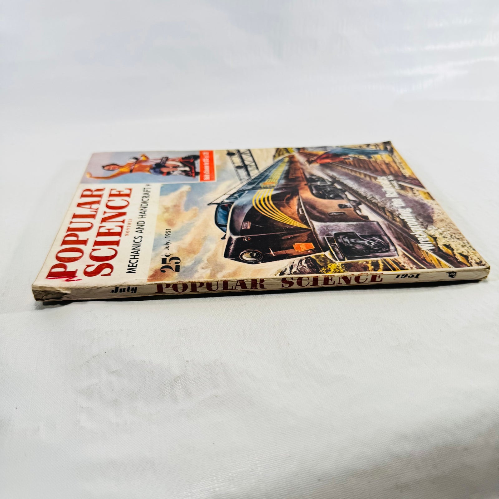 Popular Science Monthly July 1951 spine
