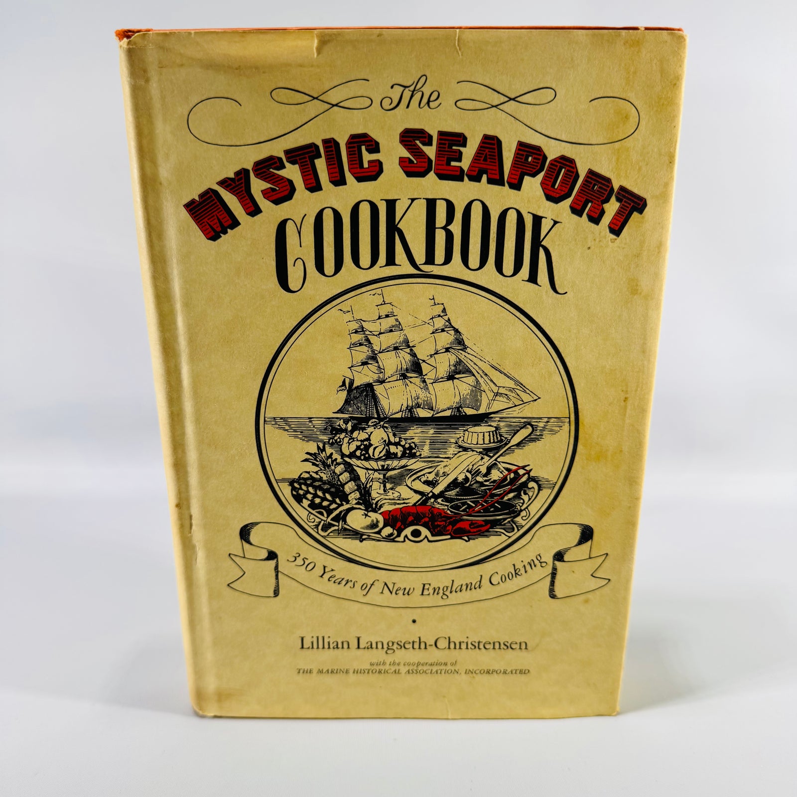 Vintage Mystic Seaport Cookbook Lillian Langseth-Christensen Hardcover 1970 New England Cooking