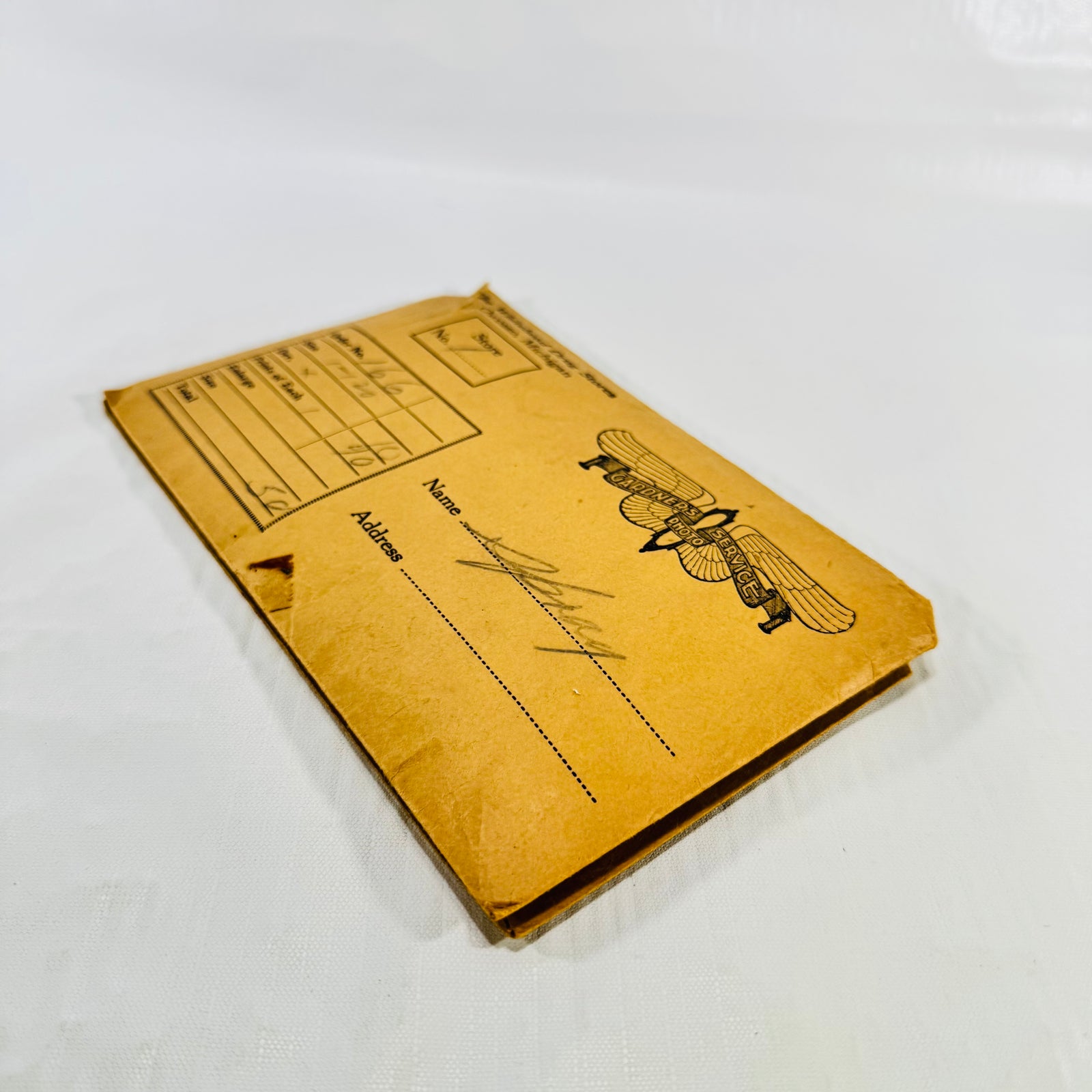 Whitehead Drug Stores Owosso Michigan Store No. 1 photo envelope