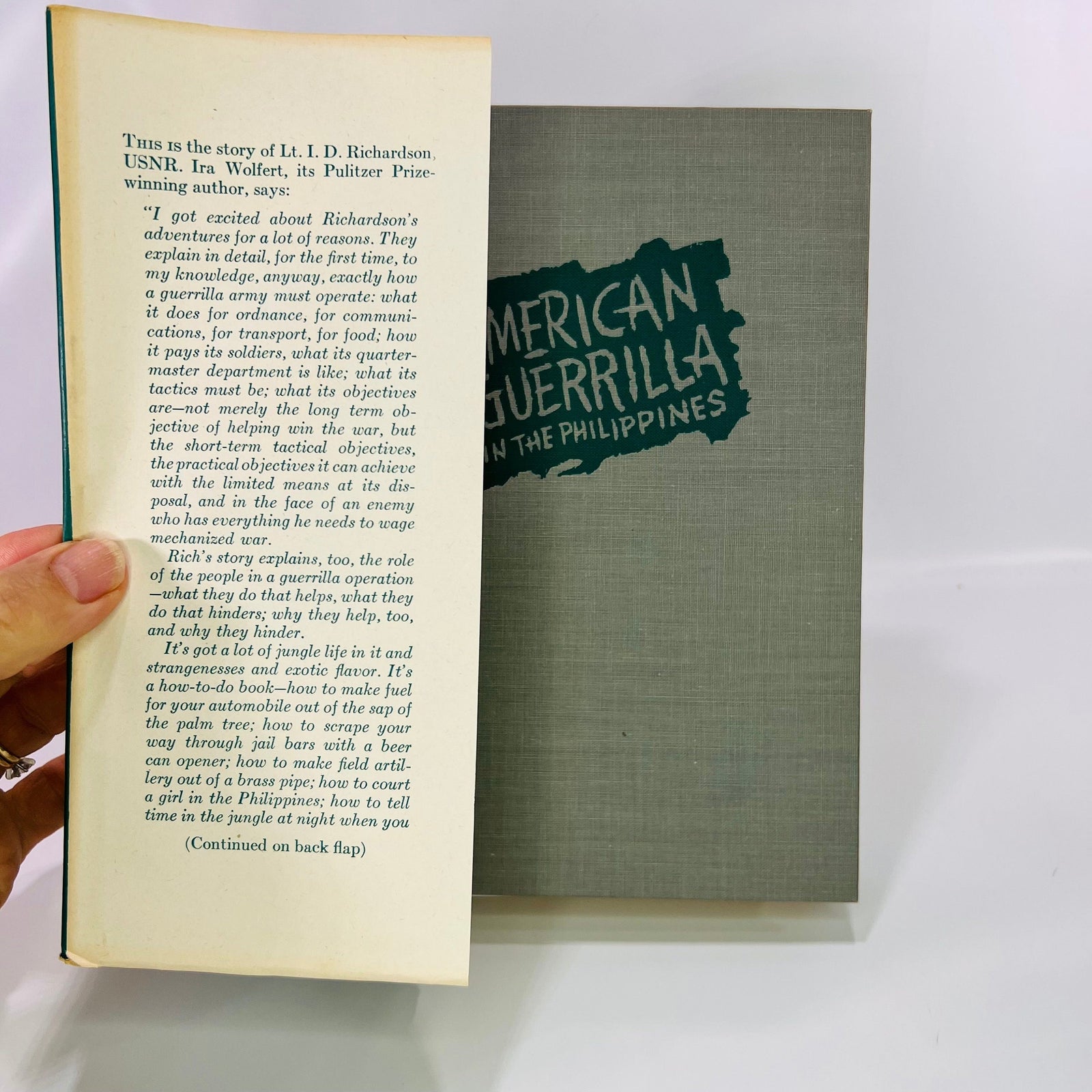 America Guerrilla in the Philippines by Ira Wolfert 1945 Simon & Schuster Vintage Book