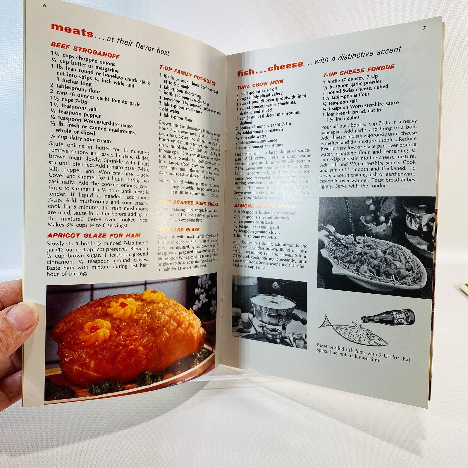 2 Vintage 7-Up Pamphlets featuring Recipes using 7-up 1960's Vintage Book