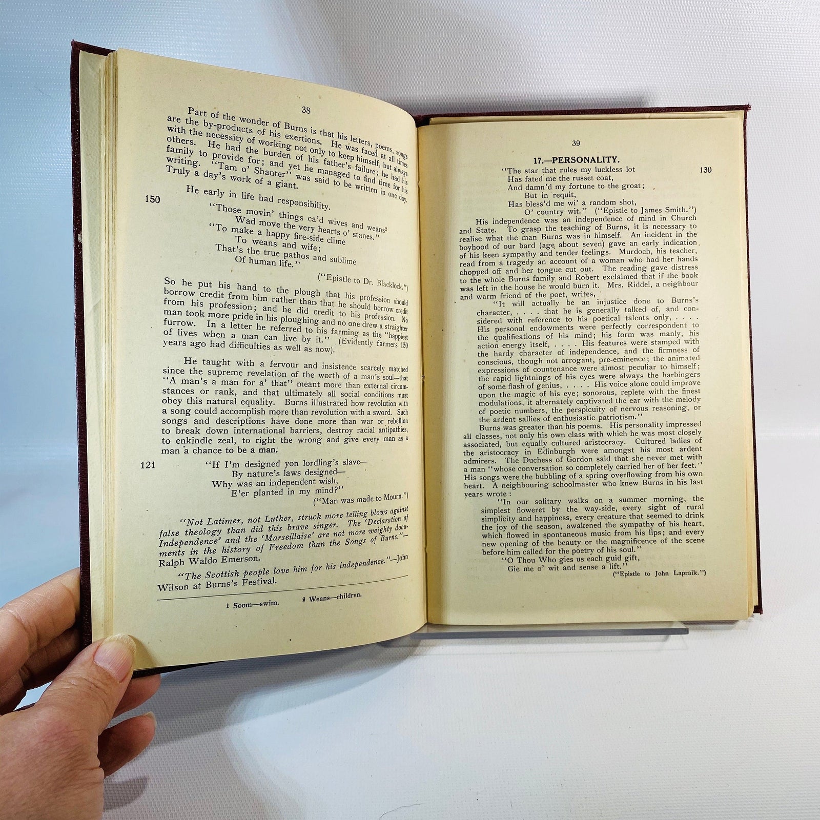 A Minute in the Day with Burns Poet Lover & Prophet of Brotherhood by Peter Esslemont 1945 Vintage Book