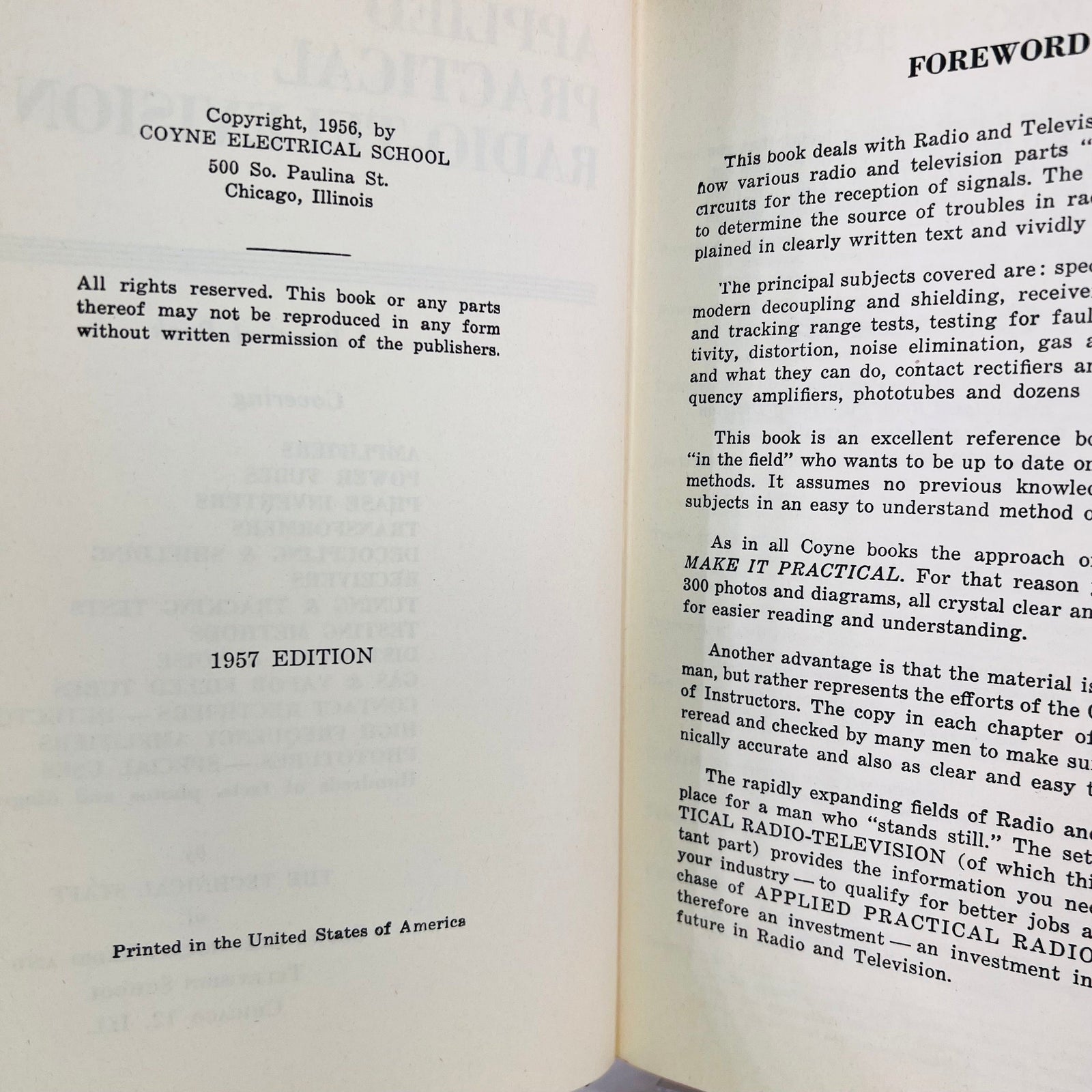 Radio and Television Circuits by the Technical Staff of Coyne Electrical 1957