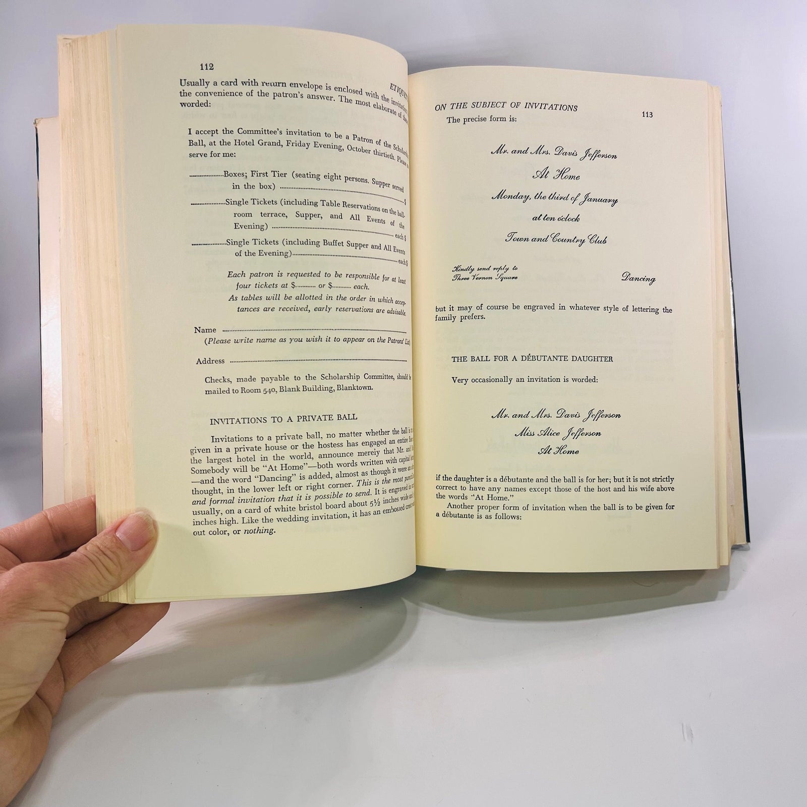 The New Emily Post's Etiquette The Blue Book of Social Usage by Emily Post 1960 Funk & Wagnalls