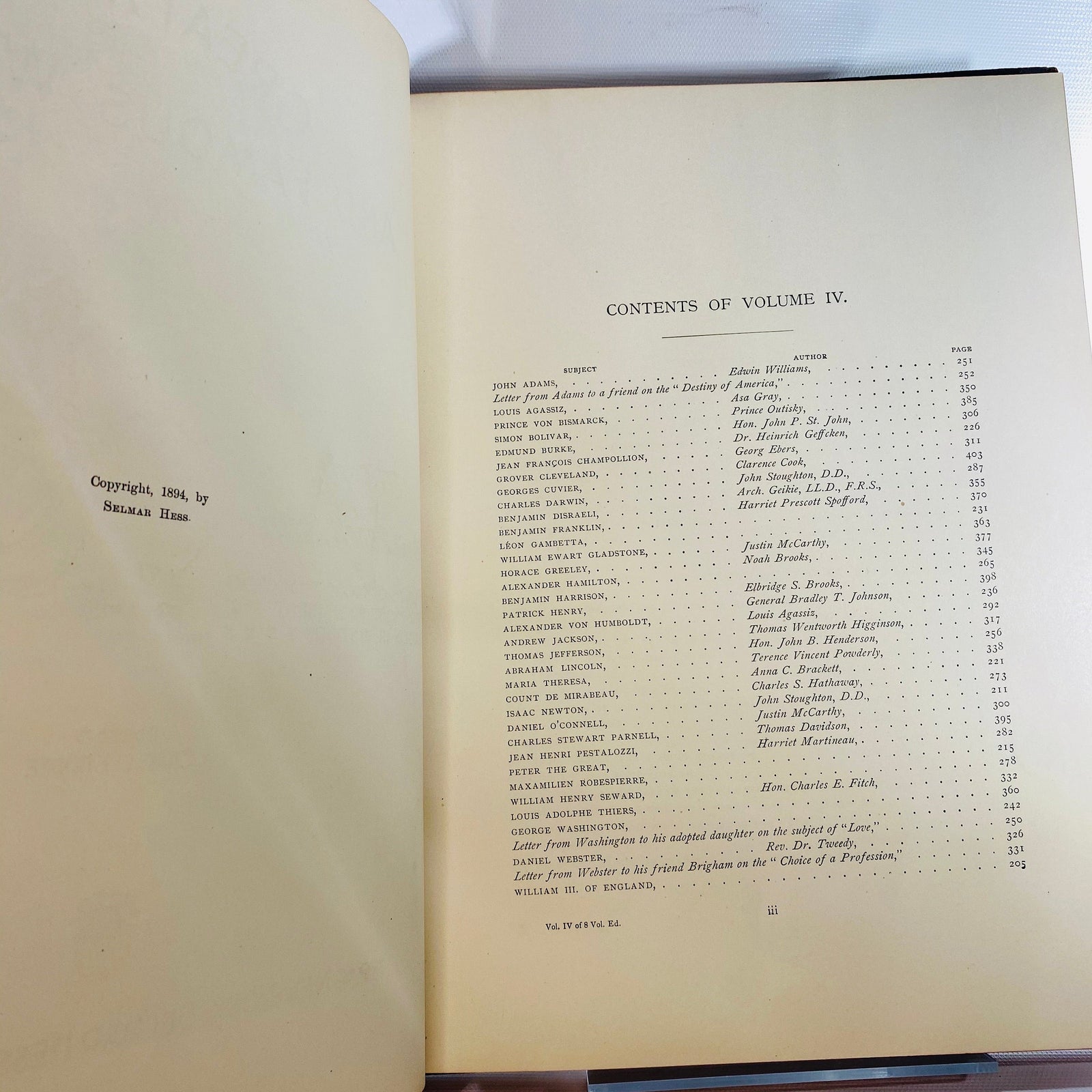 Great Men and Famous Women Volume Four 1894 A History shown in Sketches Vintage Book