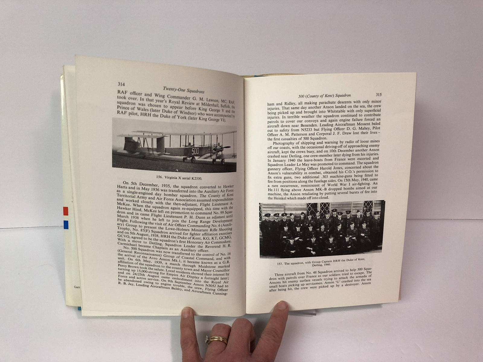 Twenty One Squadrons The Royal History of Royal Aux. Air Force 1925-1957 By Leslie Hunt 1972 Vintage Book