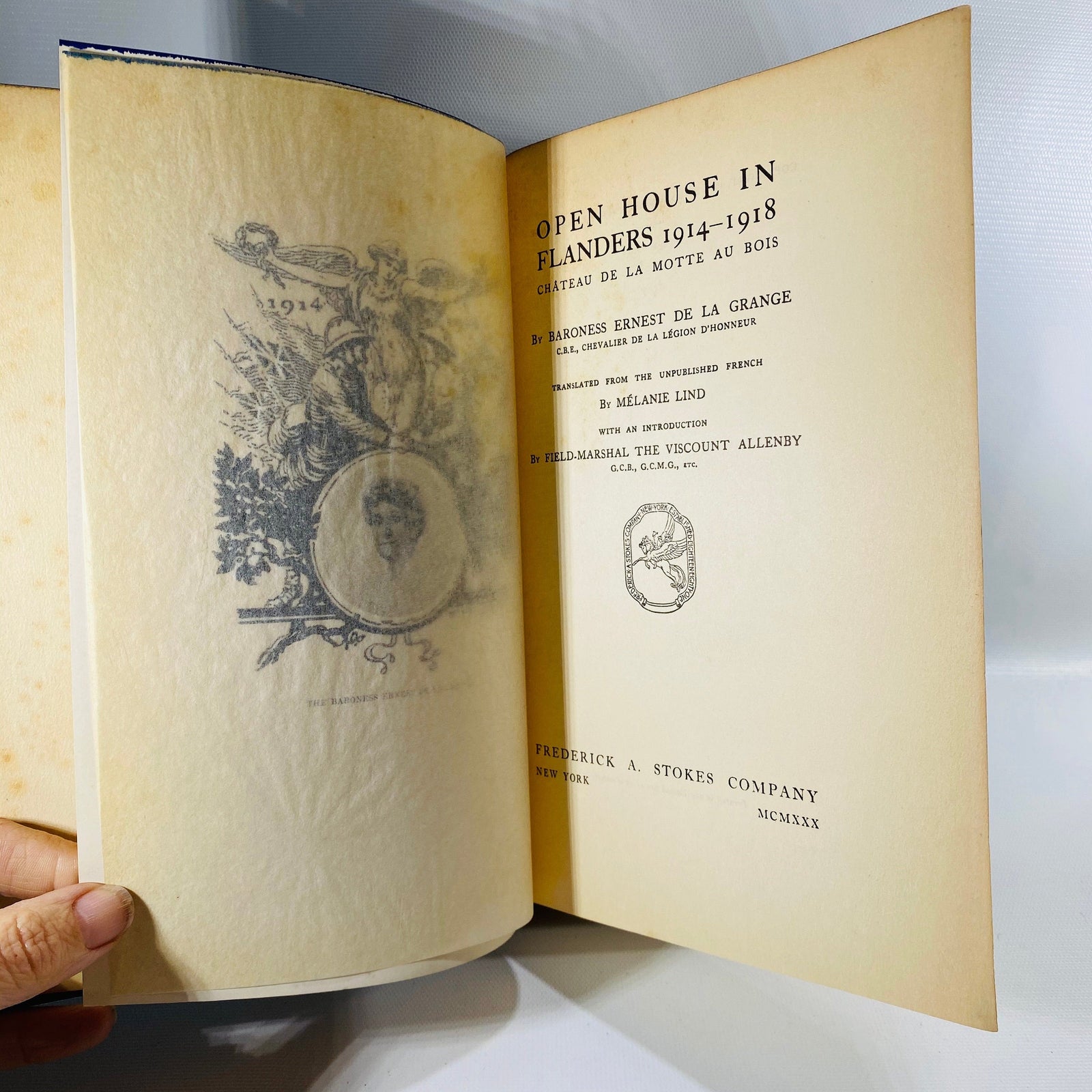 Open House in Flanders by Baroness Ernest Del La Grange 1930 Vintage Book