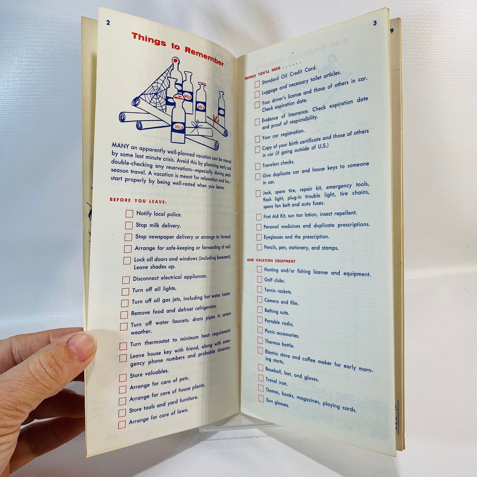 Adventure Road Touring Information and Expense Record by Standard American Oil Company 1962