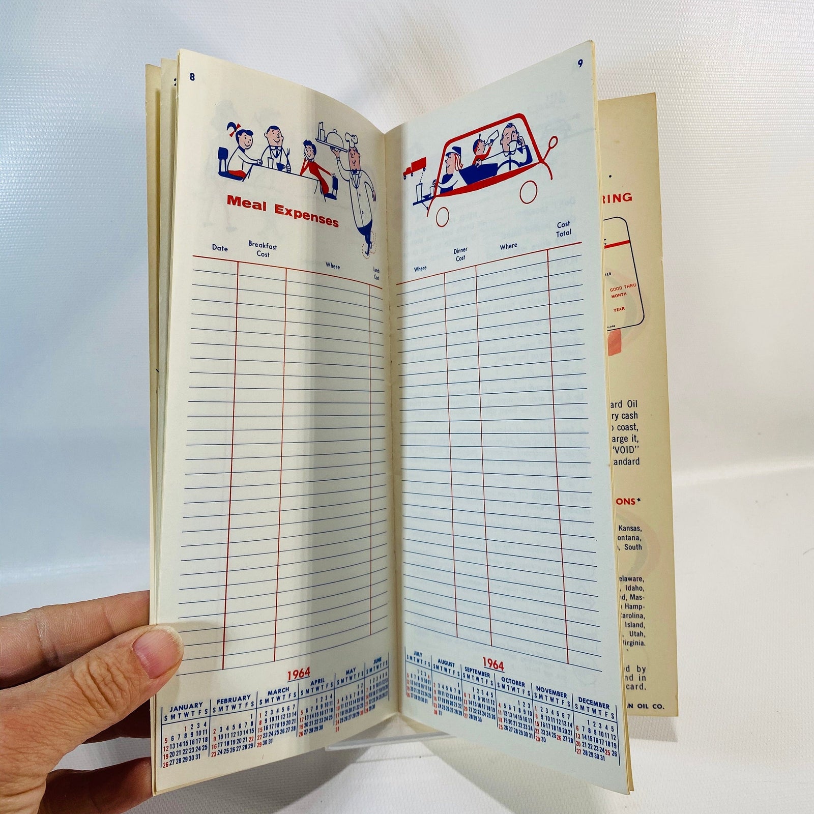 Adventure Road Touring Information and Expense Record by Standard American Oil Company 1962
