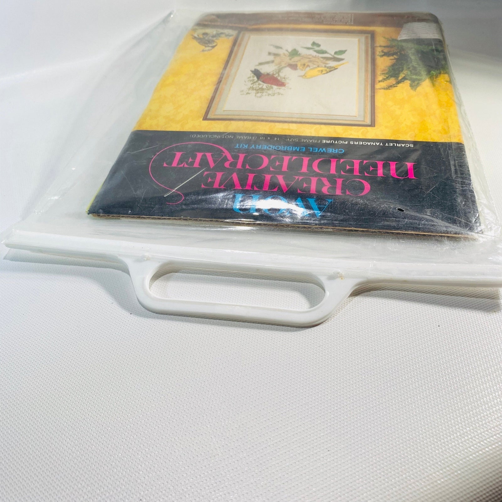 Avon Creative Needlecraft Crewel Embroidery Scarlet Tanagers Picture Kit 1974