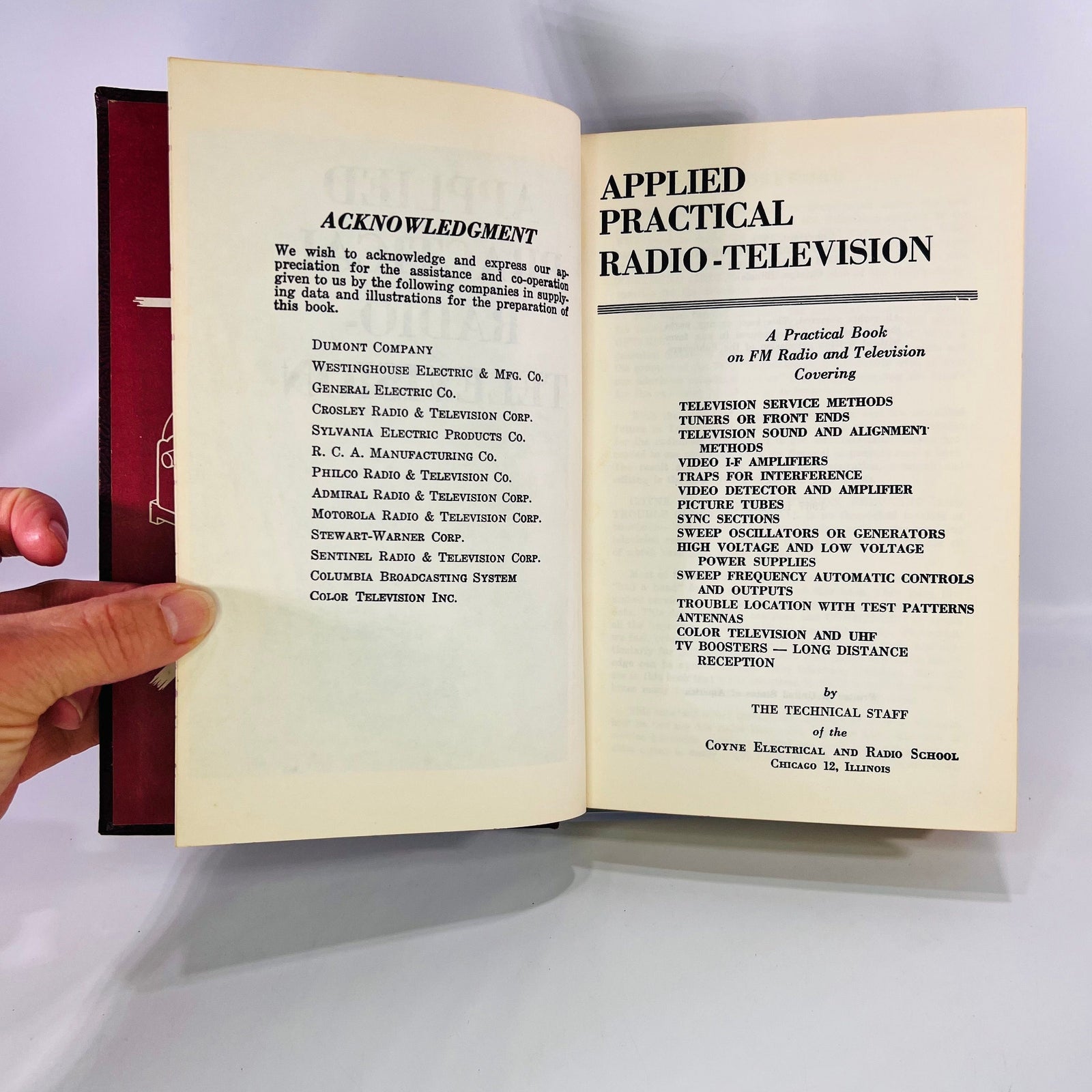 Practical Television Servicing & Trouble Shooting Manual by Technical Staff 1957 Book Number Three Coyne Electrical and Radio School