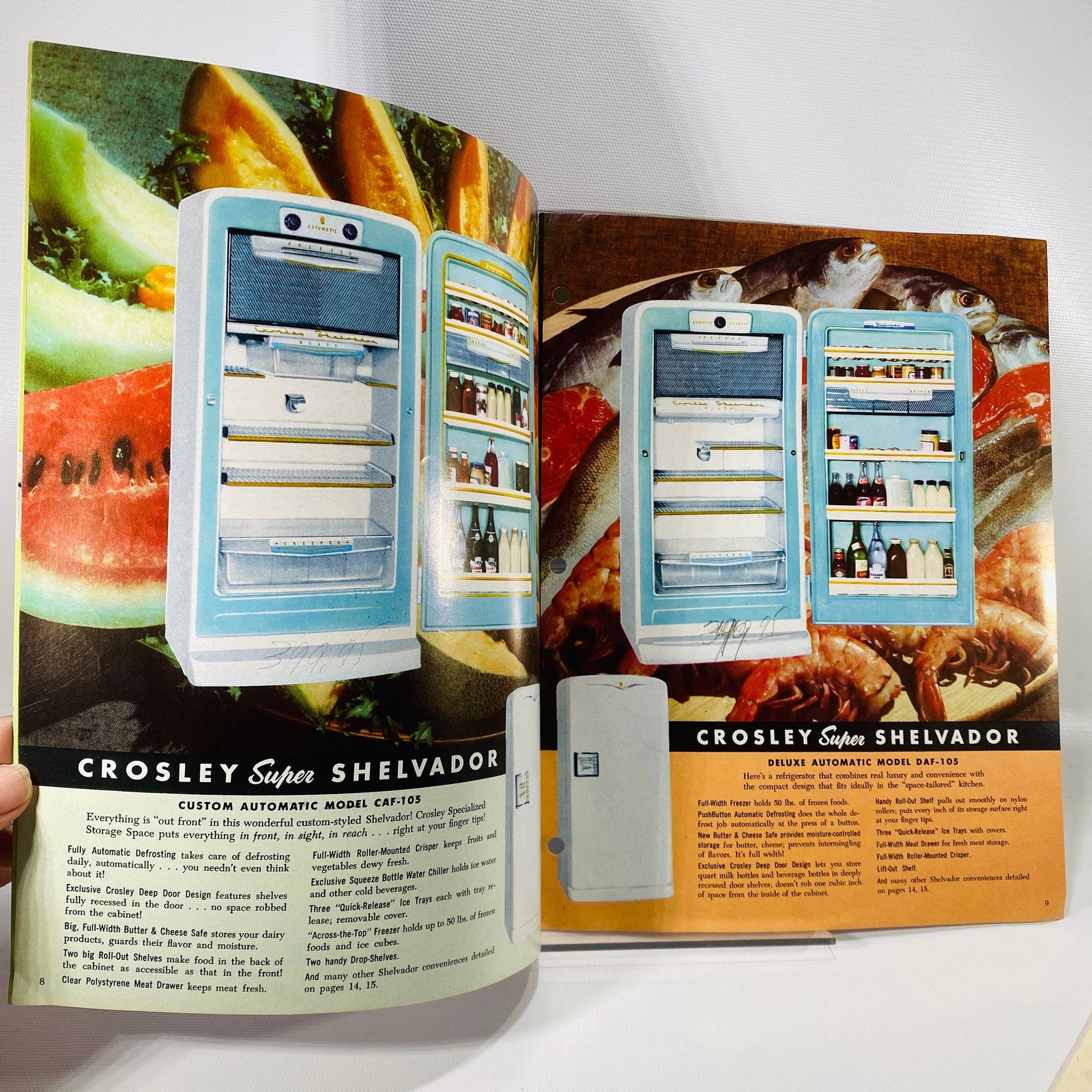 Advertising Pamphlet for Crosby Super Shelvador Refrigerator by The Crosley Appliance and Electronics Division 1953
