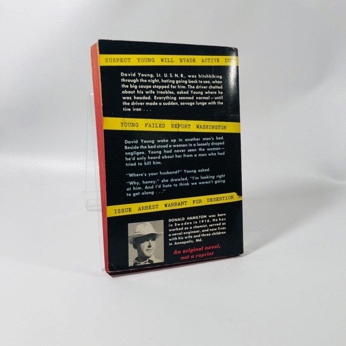 Vintage Paperback Night Walker by Donald Hamilton 1954 First Edition Cover Painting by Carl Boberetz Dell Book Number 27
