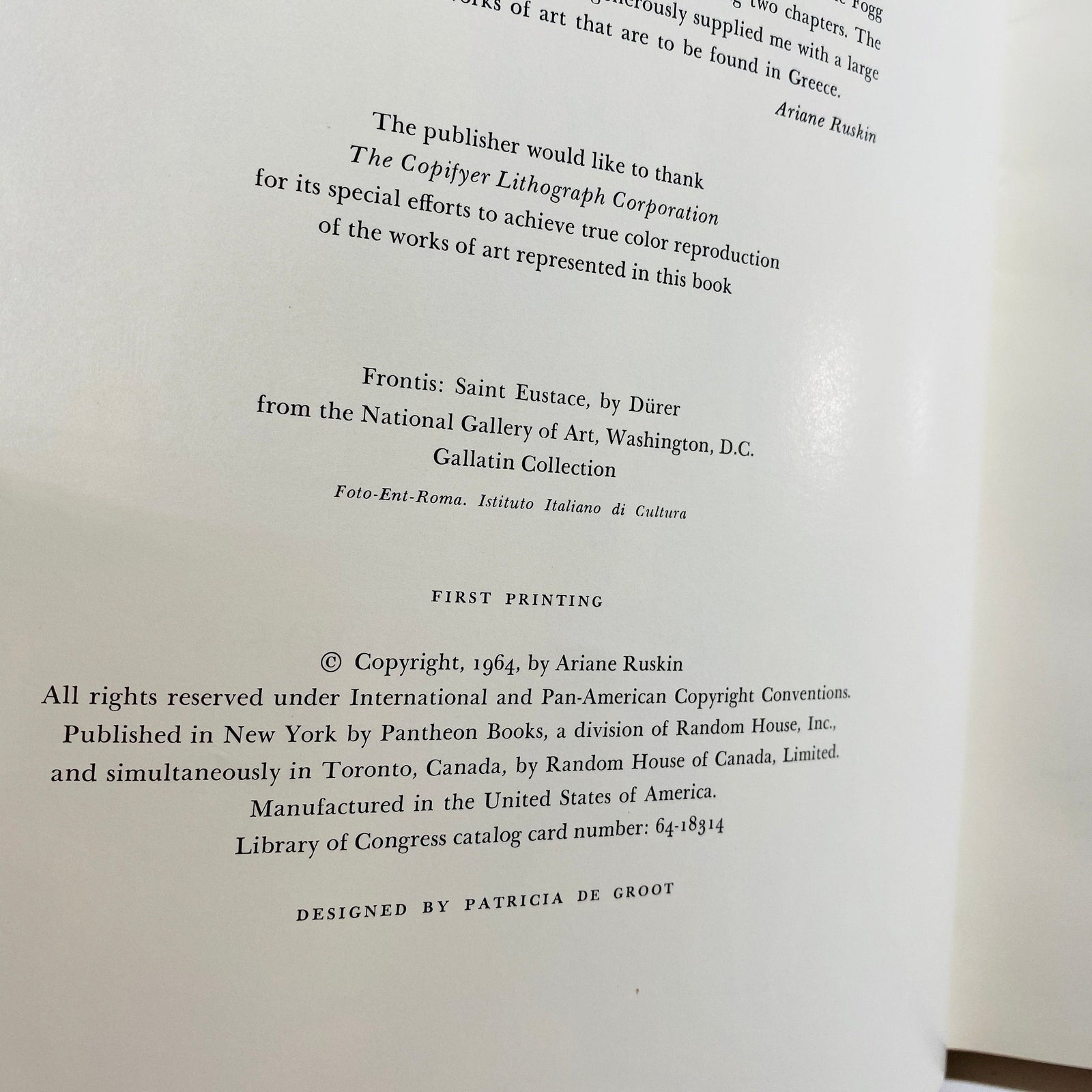 The Pantheon Story of Art for Young People by Ariane Ruskin 1946