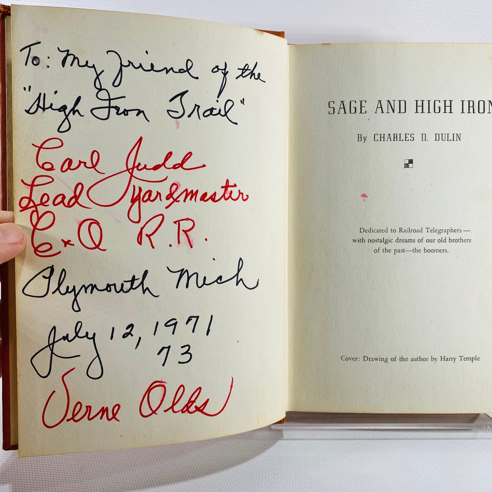 Sage and High Iron by Charles D. Dulin 1951 A Book of Railroad Poems Vintage Book