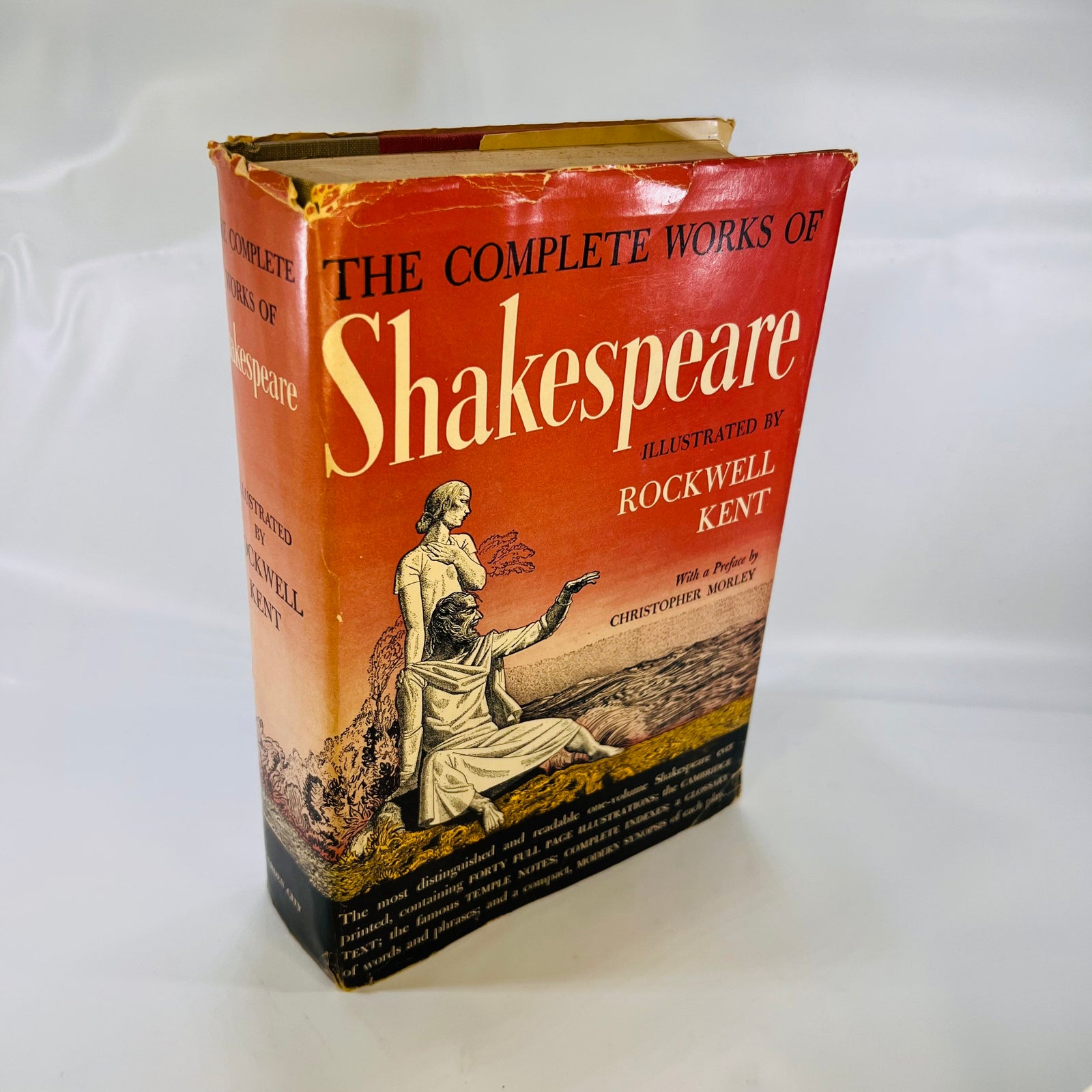 The Complete Works of Shakespeare 40 illustrations by Rockwell Kent 1936 with a Synopsis Play & Temple Notes Doubleday Company Vintage Book