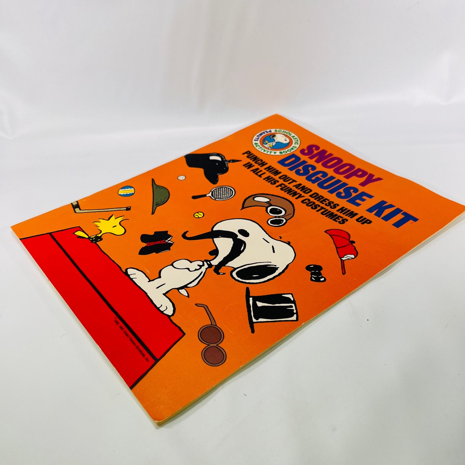 Snoopy Disguise Kit Vintage Peanuts Punch Him Out Paper Doll Activity Funny Costumes Scholastic Books 1982 United Feature Syndicate Inc