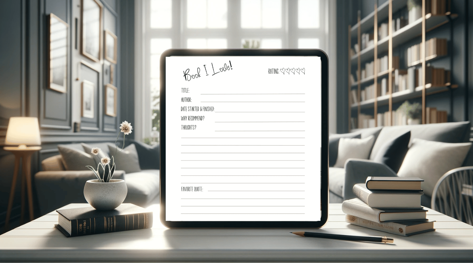 Digital Book Example The Ultimate Digital Book Journal Template: Streamline Your Reading ...