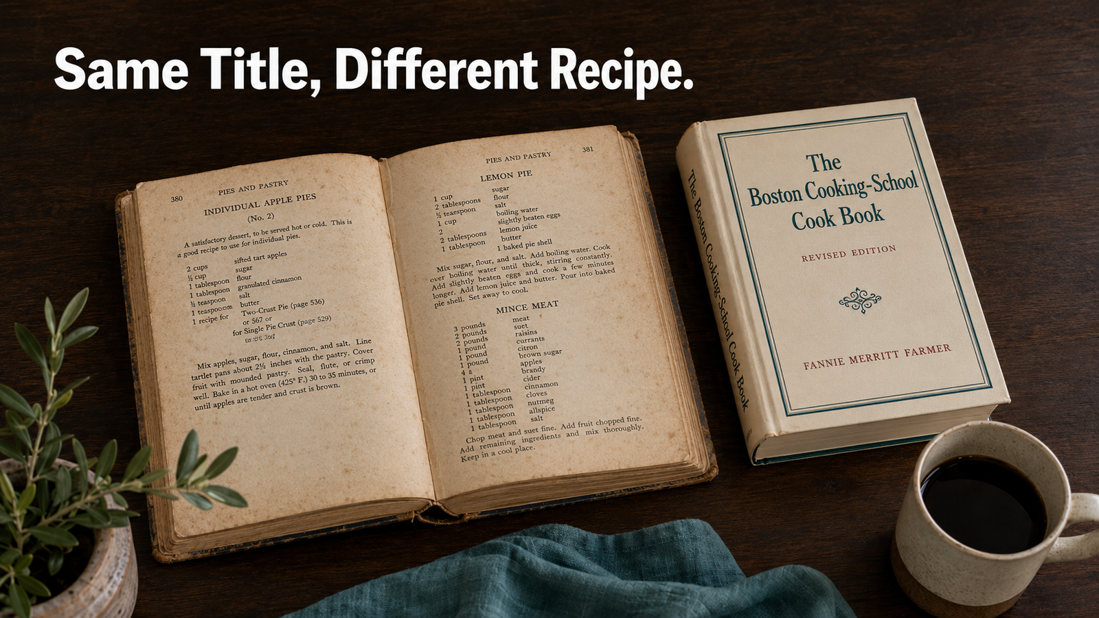 Why Does a Family Recipe Stop Tasting Right When It Is Cooked From a Different Edition?