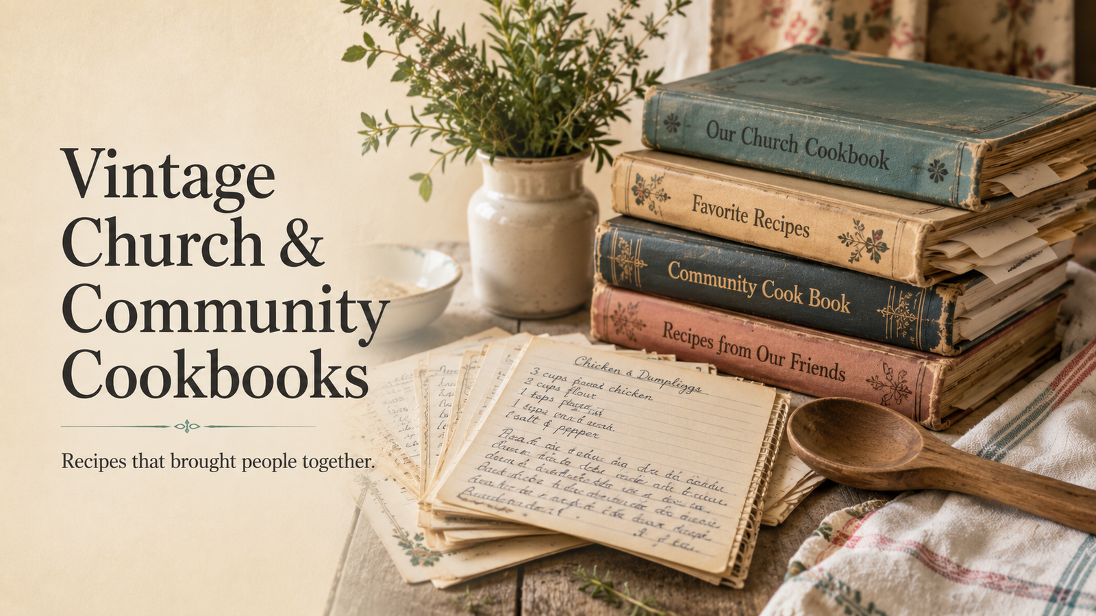 Vintage Church & Community Cookbooks