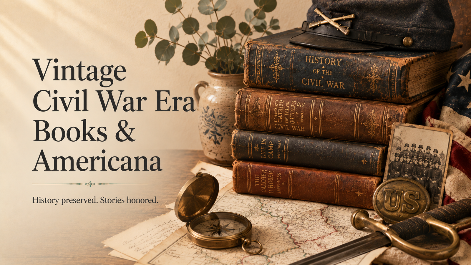 Vintage Civil War Era Books & Americana