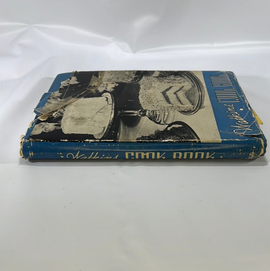 Watkins Cook Book  with Dust jacket by the J.R. Watkins Company 1943 Blue Spiral Bound