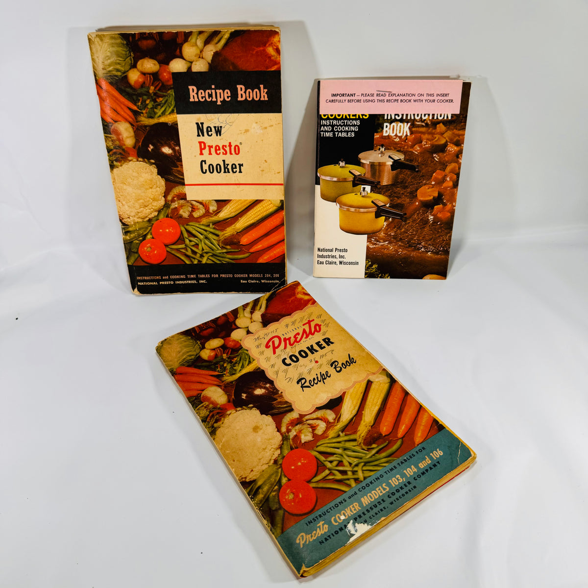 Vintage National Preto Cooker Instruction &amp; Cooking Pamphlets Bundle by National Presto Industrys Inc.