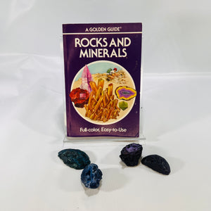 A Golden Guide Rocks and Minerals by Herbert S. Zim with Four Rocks Found with Book