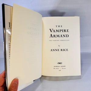 The Vampire Armand by Anne Rice 1998 First Trade Edition Alfred A. Knopf