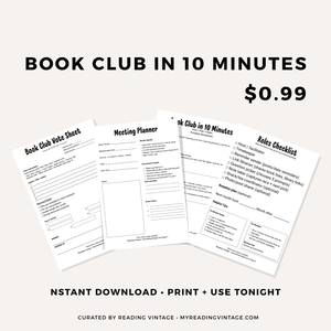 Book Club in 10 Minutes: Vote + Plan + Roles (PDF Printable)