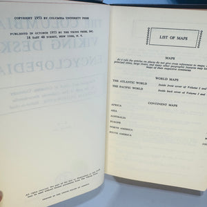 Columbia Viking Desk Encyclopedia 1953 — Complete Two Volume Set A-K L-Z